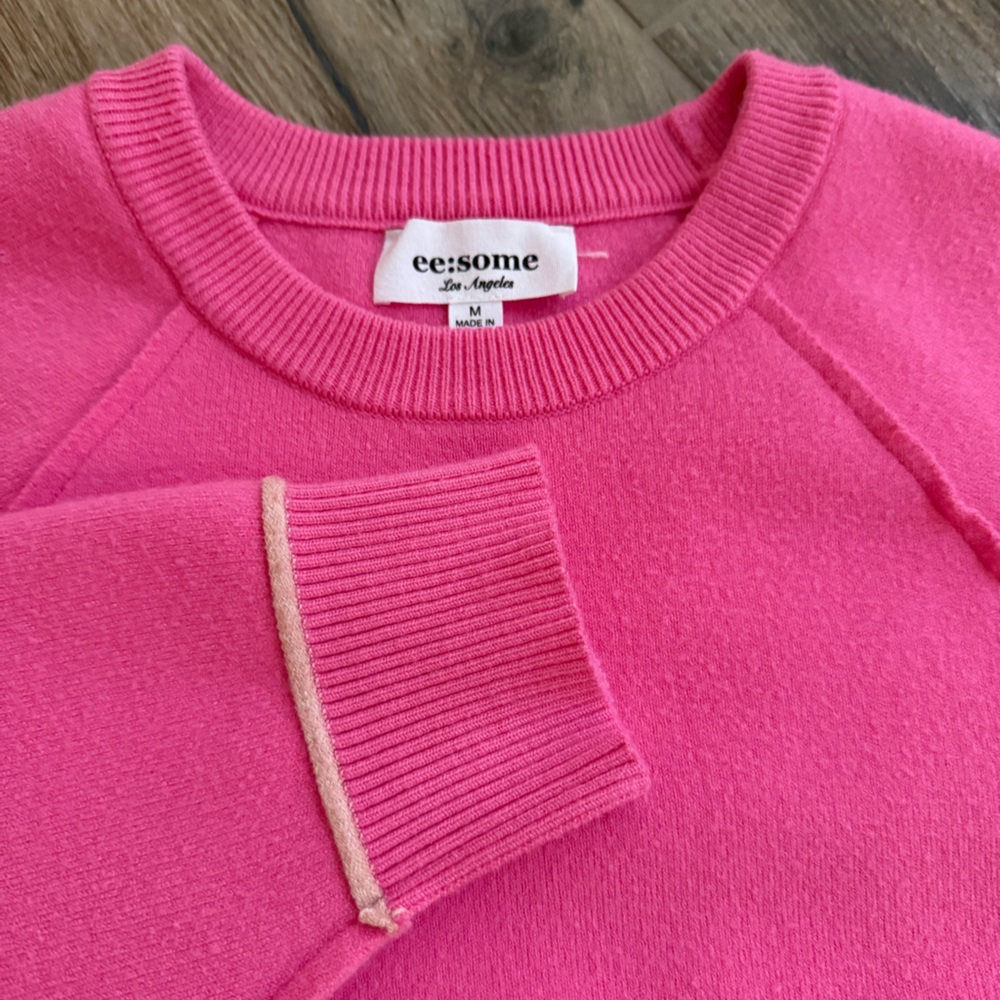 Eesome Vibrant Pink Crew Neck Sweater